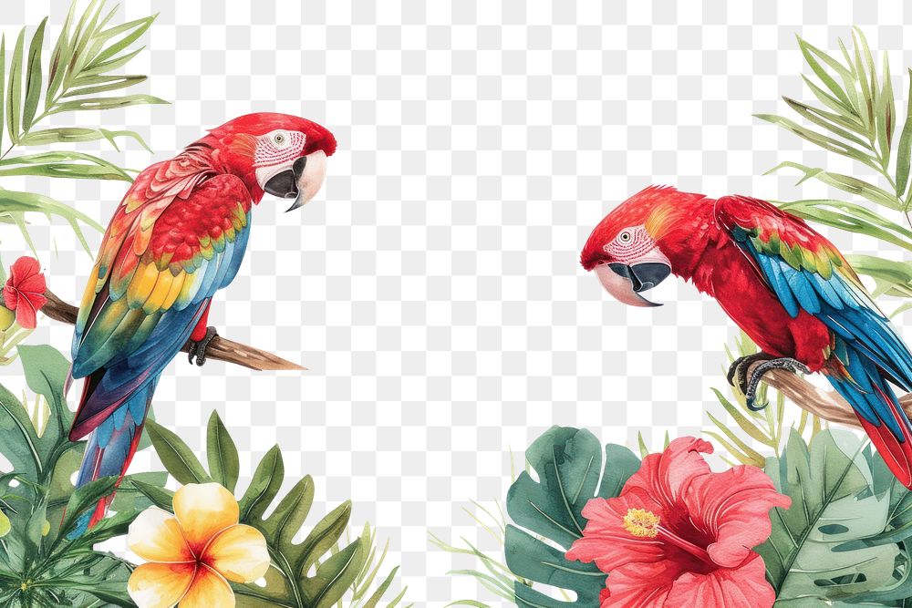 PNG  Parrot animal bird perching.