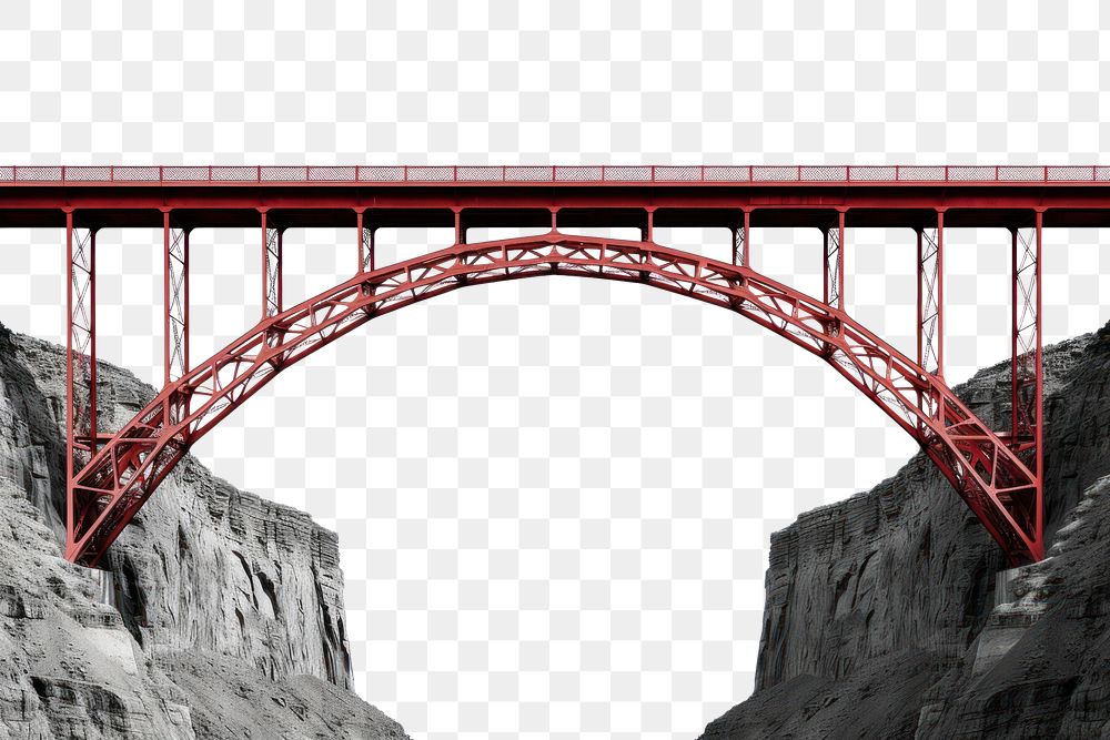 PNG  Bridge arch architecture red.