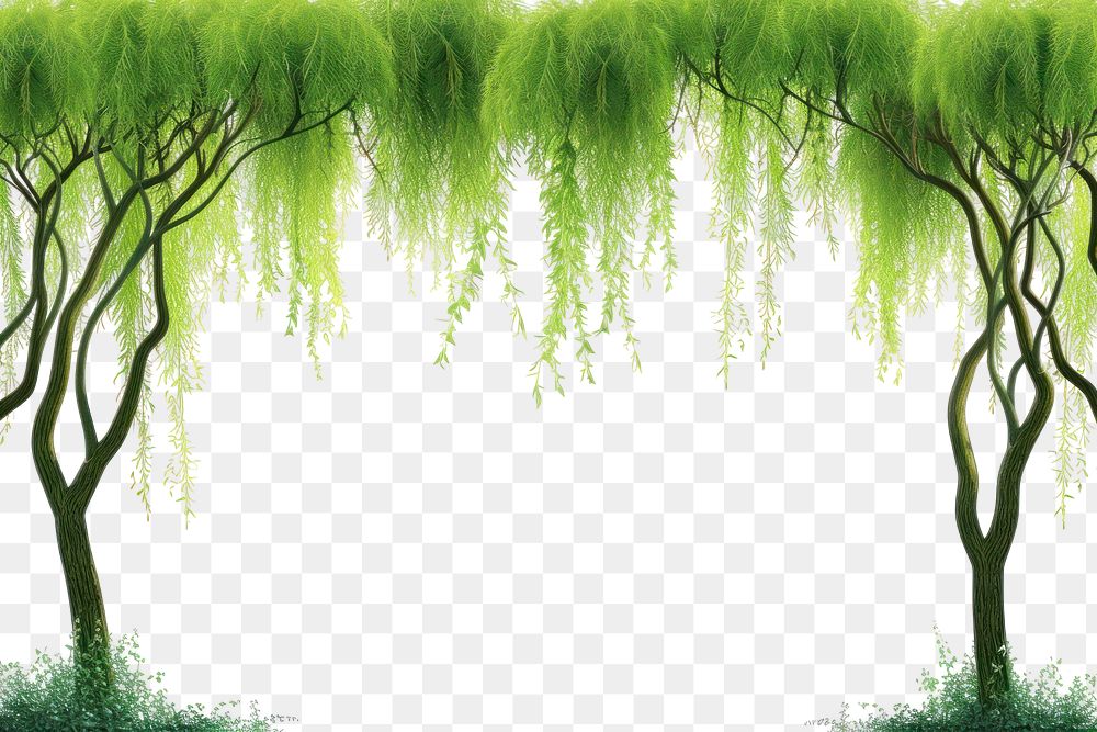 PNG  Willow trees vegetation outdoors nature.