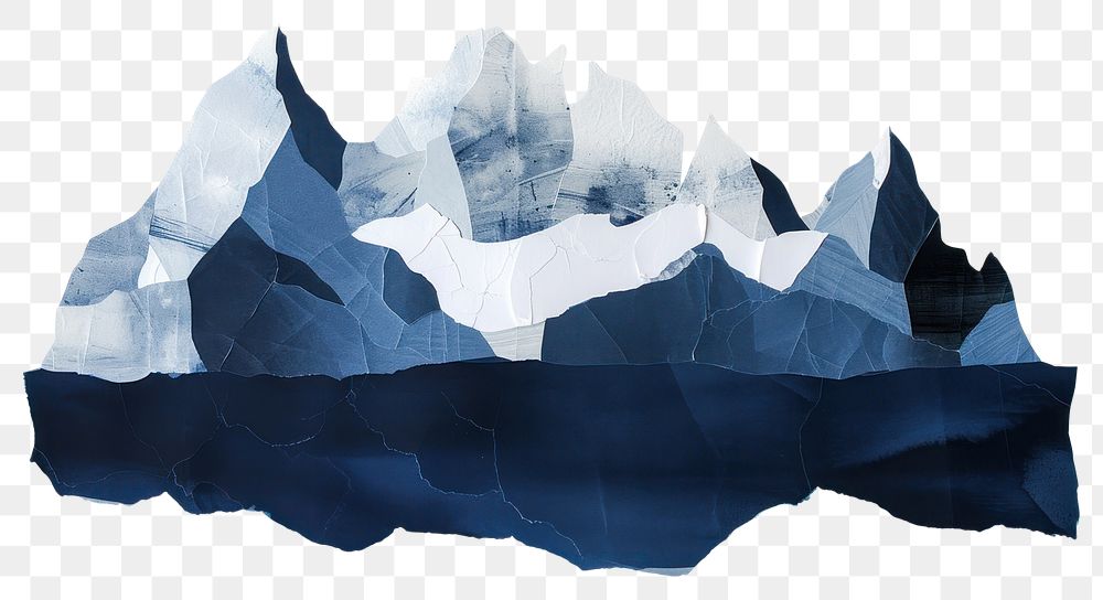 PNG  Dark blue Mountain mountain iceberg nature.