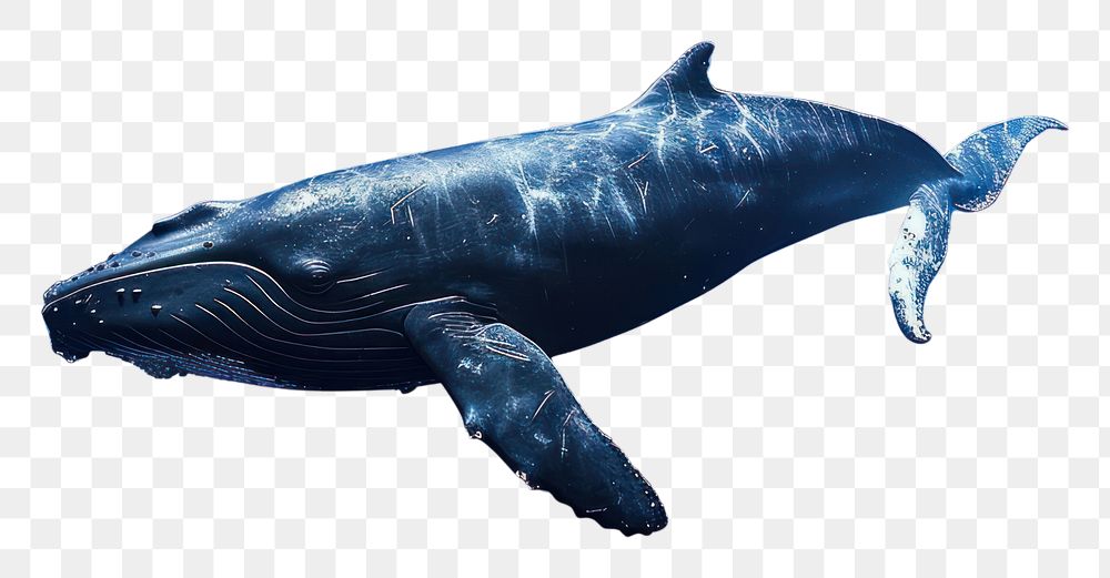 PNG Side view underwater photo of full body of whale animal mammal marine.
