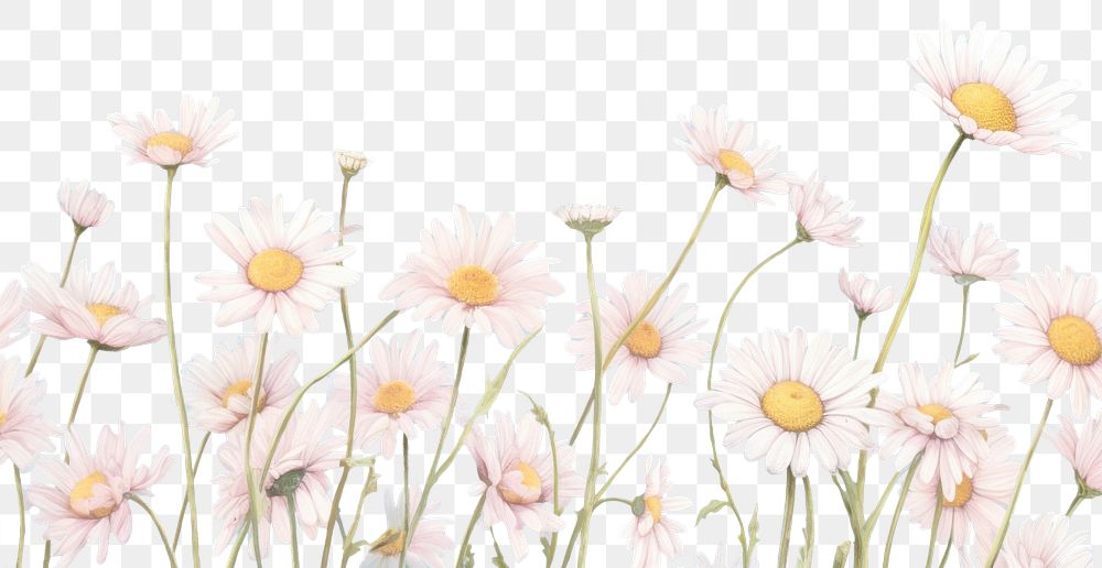 PNG Daisies backgrounds outdoors blossom. AI generated Image by rawpixel.
