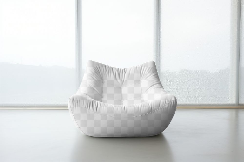Lazy sofa png mockup, transparent design