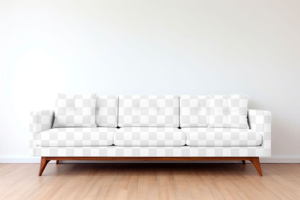 Cozy sofa png transparent mockup