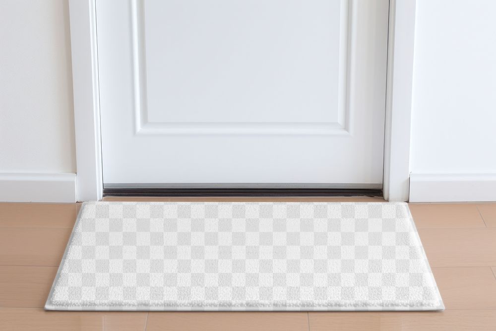 Door mat png mockup, transparent design