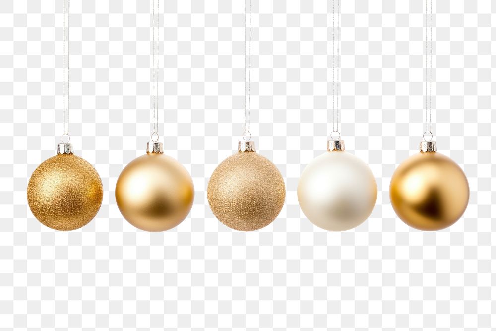 PNG Christmas balls gold decoration celebration. AI generated Image by rawpixel.