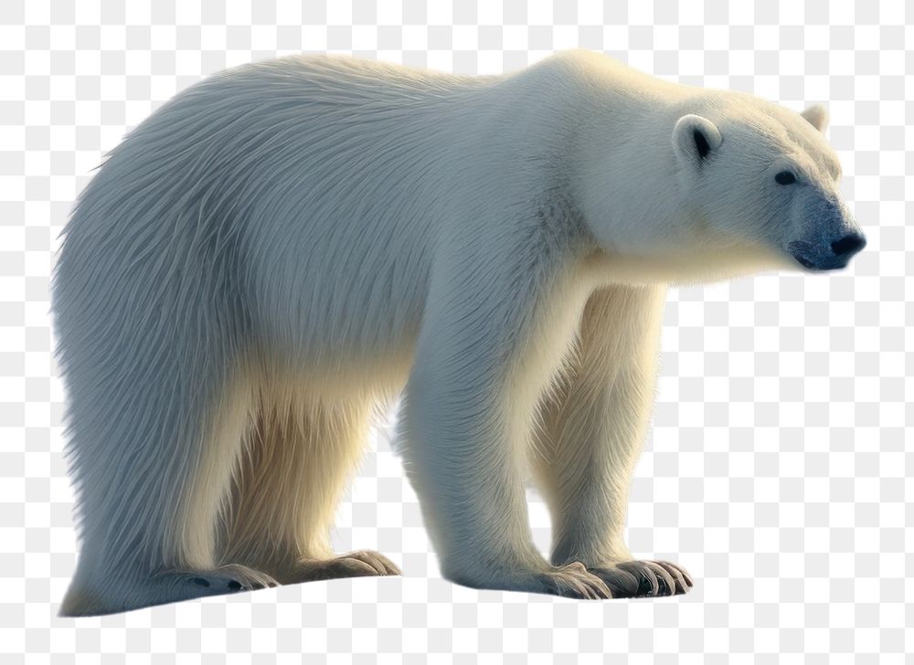 PNG  Polar bear standing onmelting ice berg wildlife outdoors nature. AI generated Image by rawpixel.