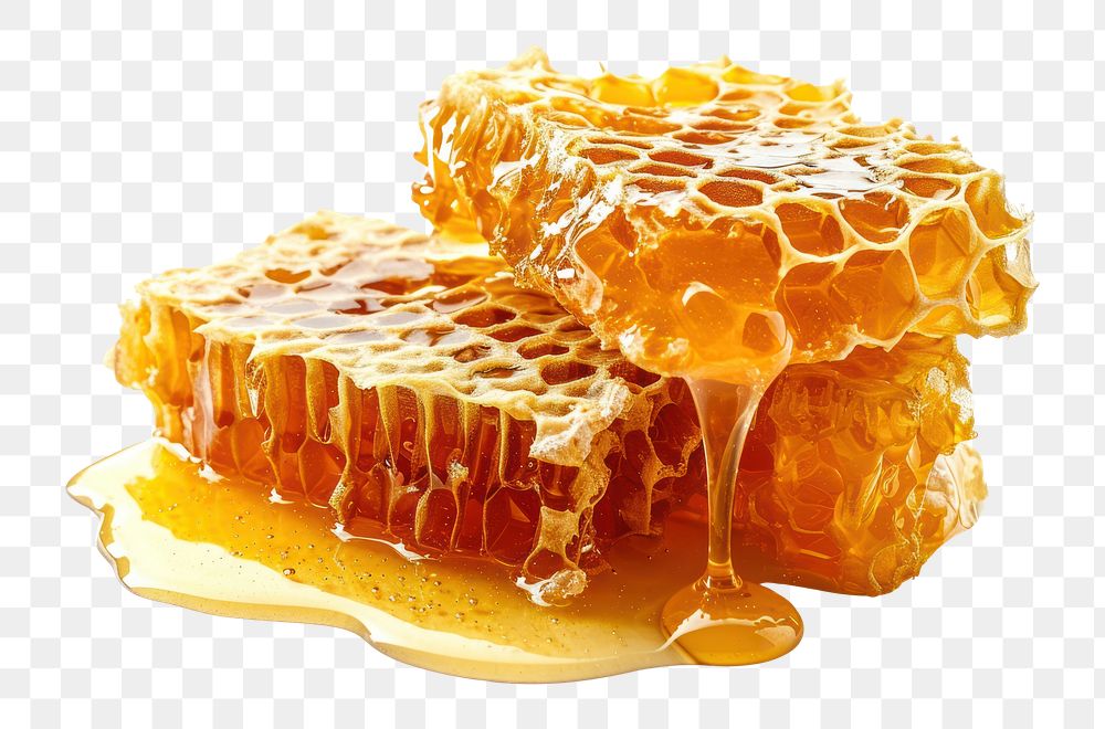 PNG Pieces honeycomb honey leaking | Free PNG - rawpixel