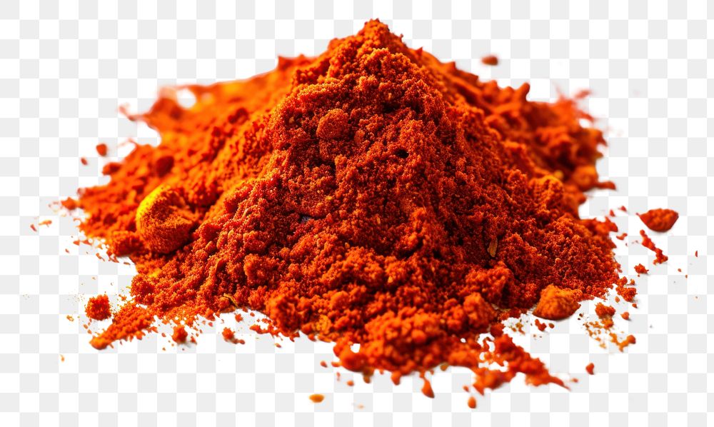PNG Pile of red paprika powder food ingredient freshness. AI generated Image by rawpixel.