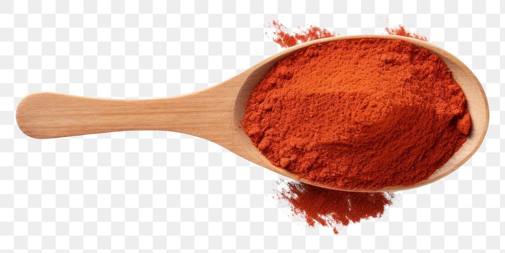 PNG Red paprika powder in spoon ingredient freshness tarhana. AI generated Image by rawpixel.