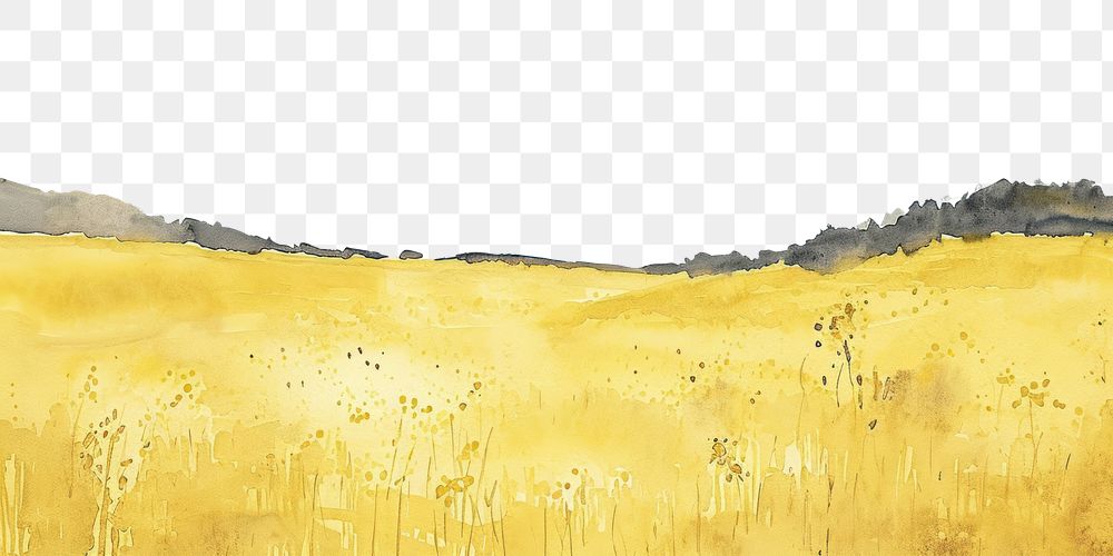 PNG  Open field painting landscape grassland.