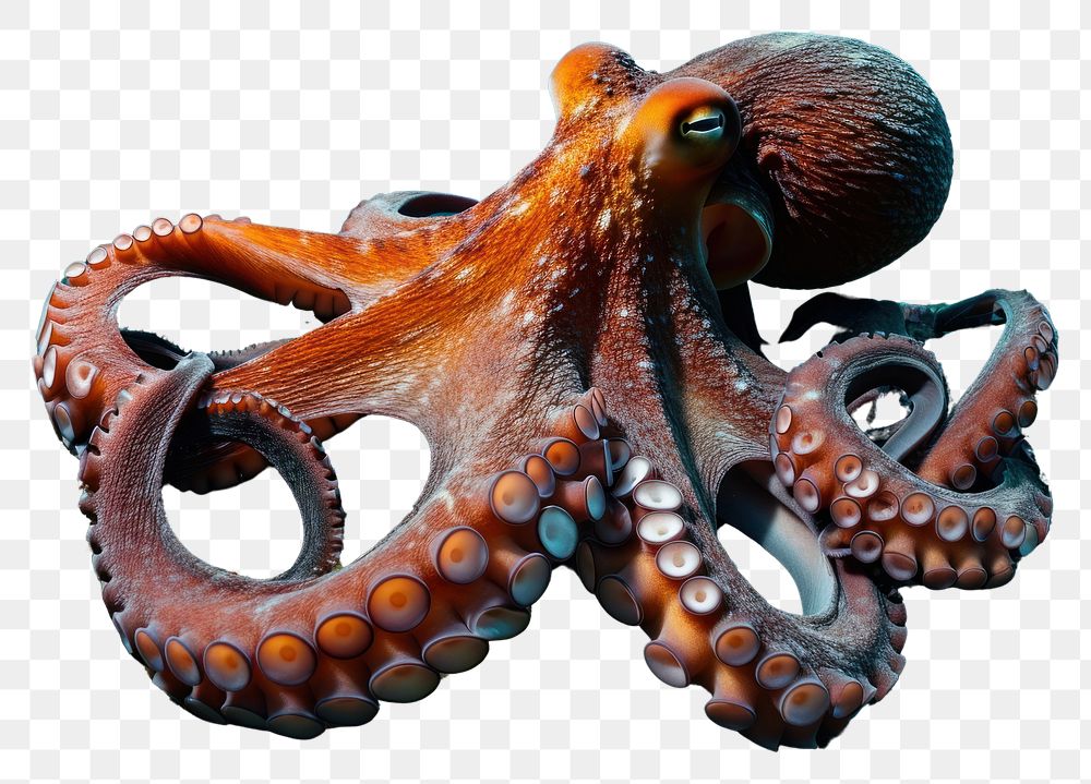 PNG Underwater photo of octopus animal marine fish.