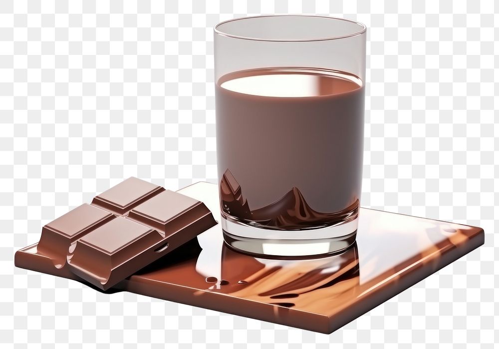 PNG Chocolate dessert drink milk.