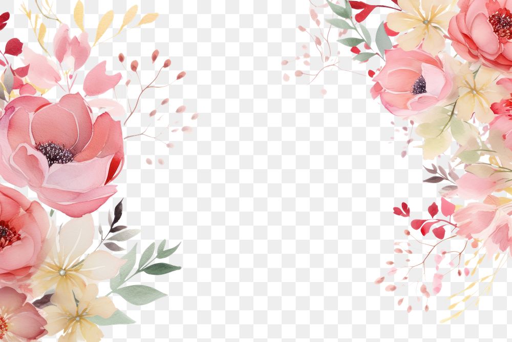 PNG Memphis cute pink floral painting pattern flower.