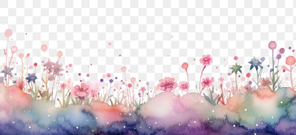 PNG Cute magical cosmos outdoors painting flower.