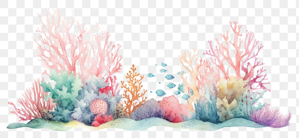 PNG Cute sparkle coral reef outdoors aquarium nature.