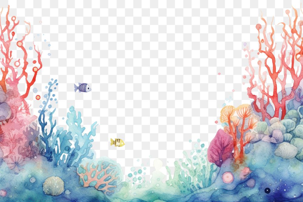 PNG Cute sparkle coral reef outdoors painting nature.