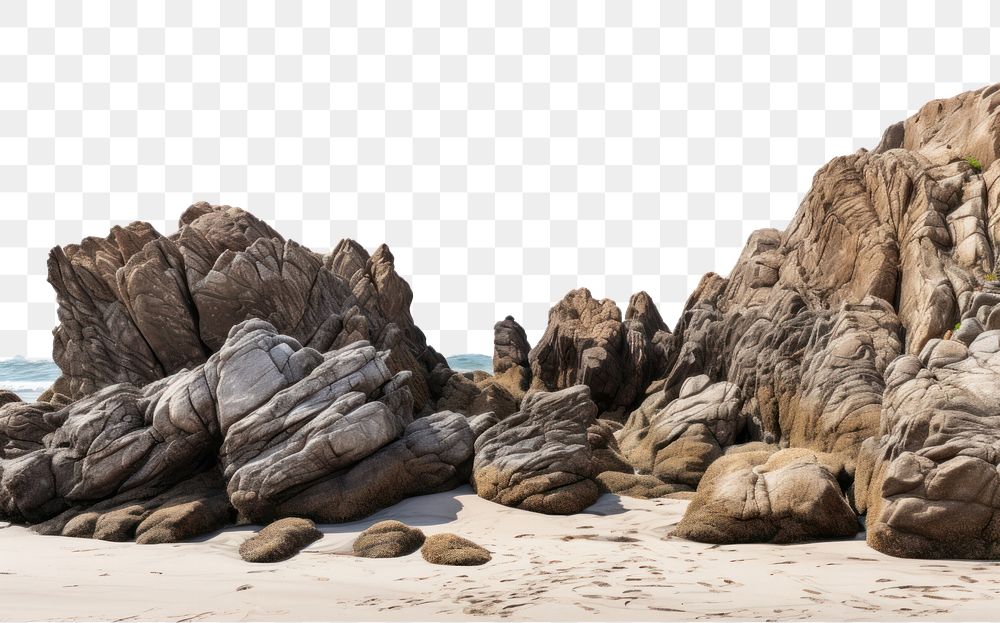PNG Coastal rocks shore outdoors nature beach.