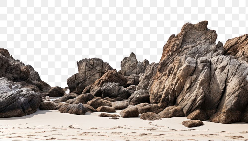 PNG Coastal rocks shore outdoors nature beach.