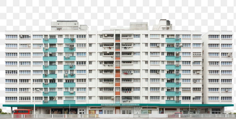 PNG  Hongkong apartment building architecture city bus.