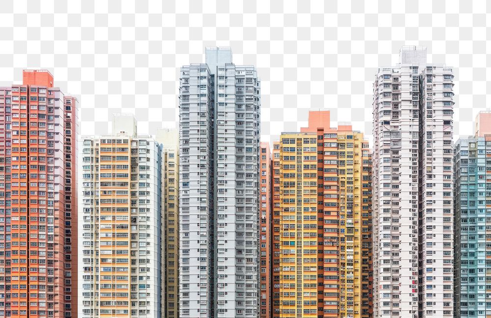 PNG  Hongkong apartment buildings architecture cityscape neighbourhood.