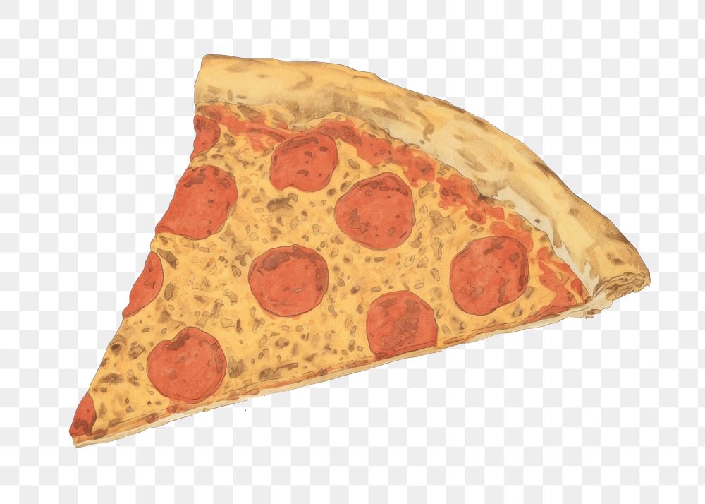 PNG Illustration the 1970s of pizza food pepperoni flatbread.