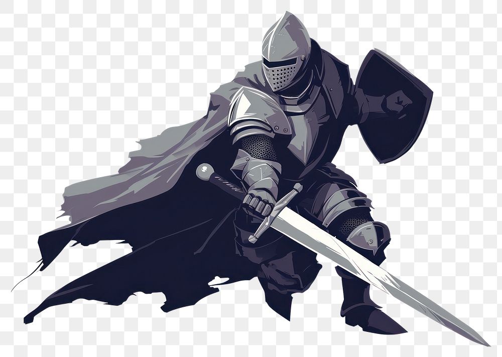 PNG Knight weapon white background protection.