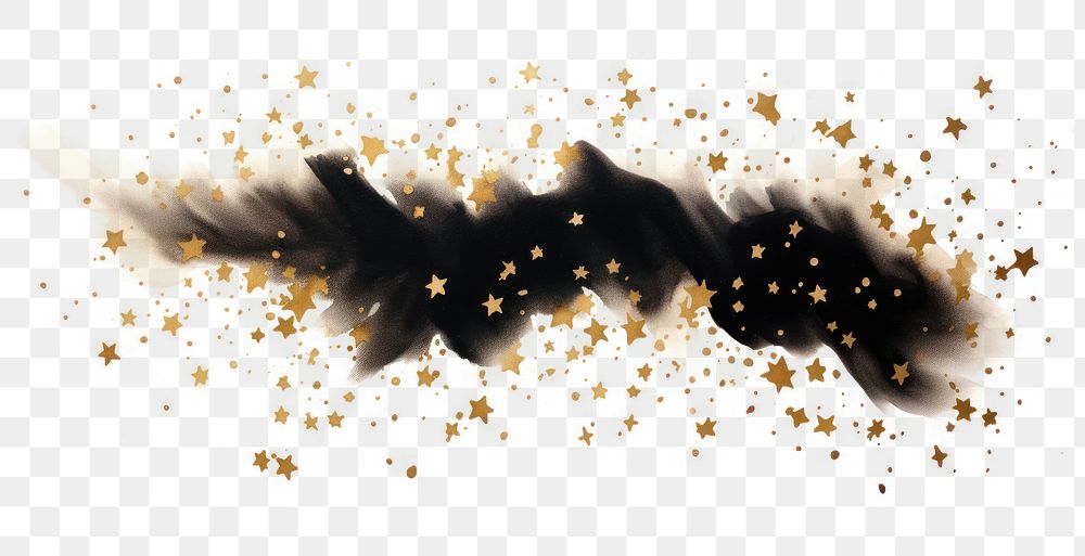 PNG Ink gold stars white background splattered fireworks. AI generated Image by rawpixel.