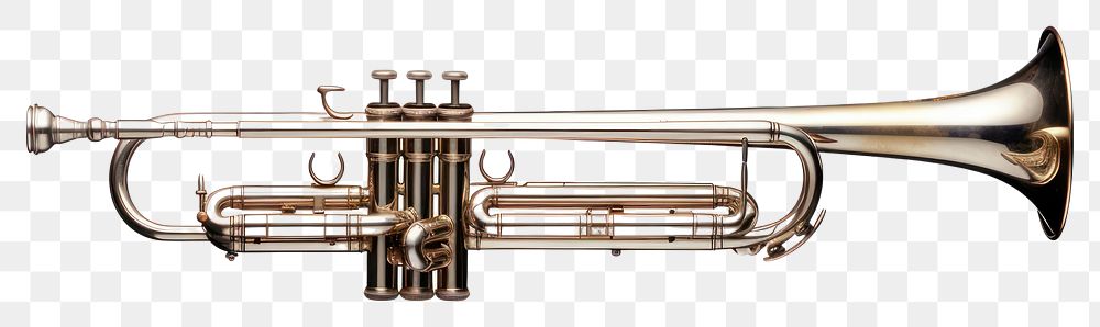 PNG  Isolated trumpet horn white background performance.