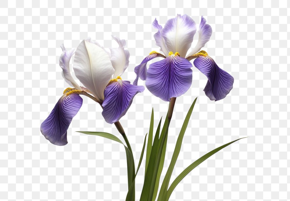 PNG Iris flower blossom purple.