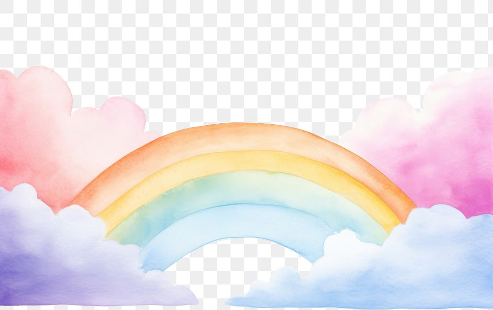PNG  Minimal rainbows skyscape with shape edge in bottom border painting nature water.