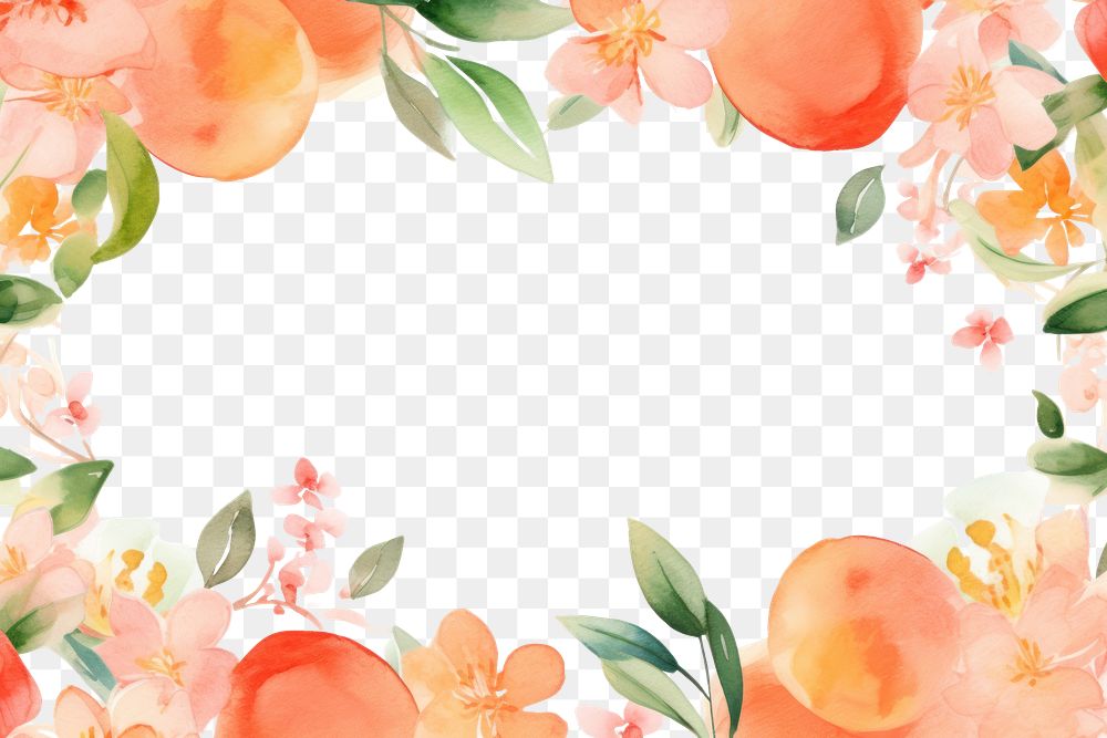 PNG Tangerine painting flower fruit.