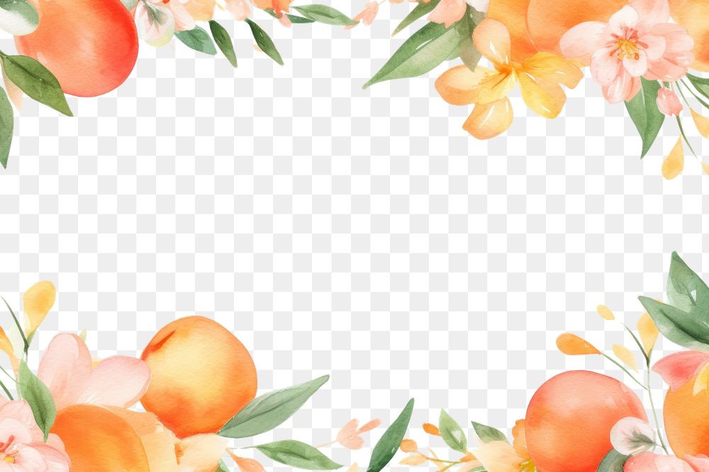 PNG Tangerine painting fruit plant.