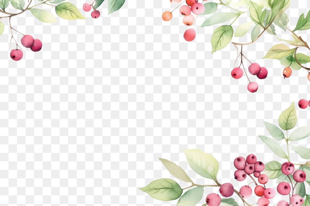 PNG Berry branch plant green backgrounds.