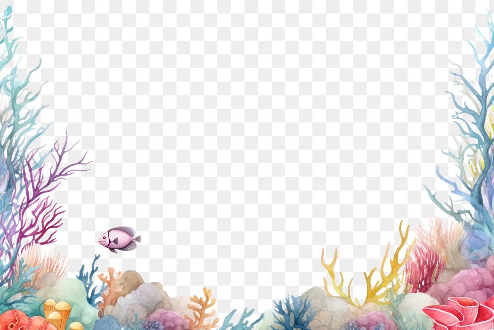 PNG Deep sea life underwater outdoors painting.