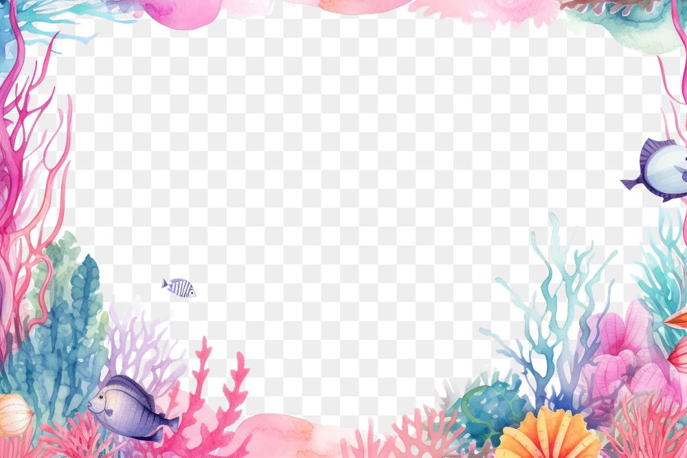 PNG Deep sea life outdoors painting pattern.