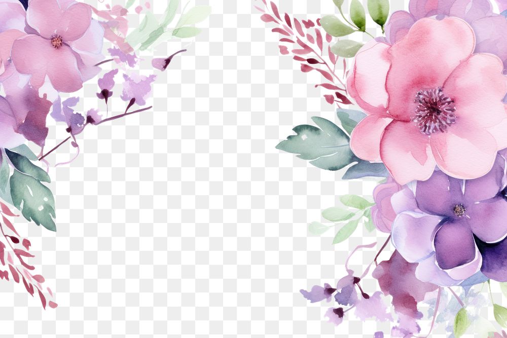 PNG Minimal purple bouquet blossom pattern flower.