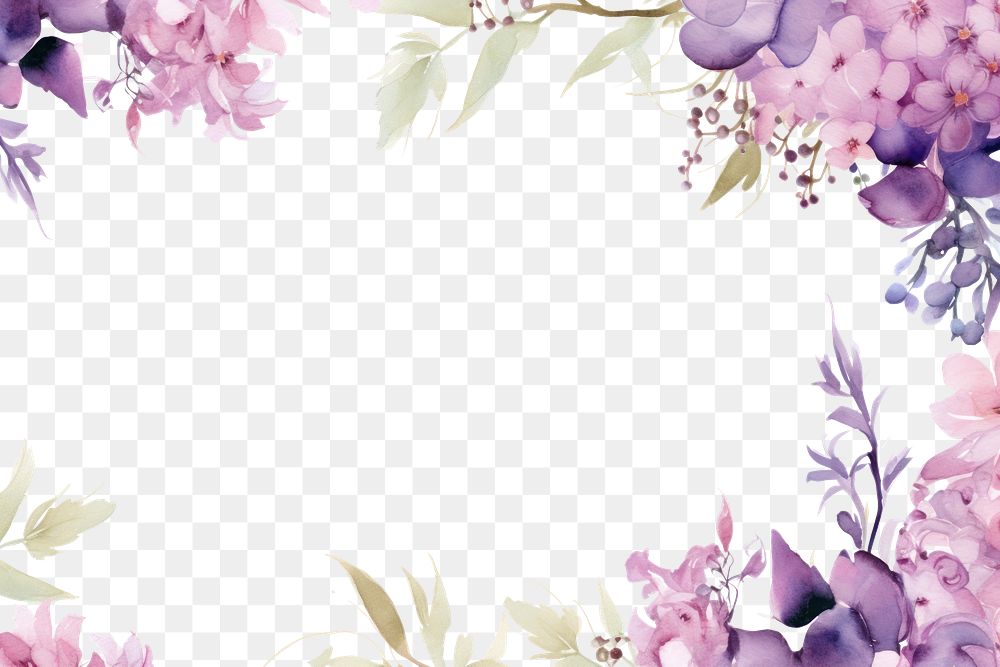 PNG Minimal purple bouquet painting blossom pattern.
