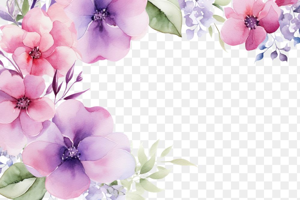 PNG Minimal purple bouquet blossom pattern flower.