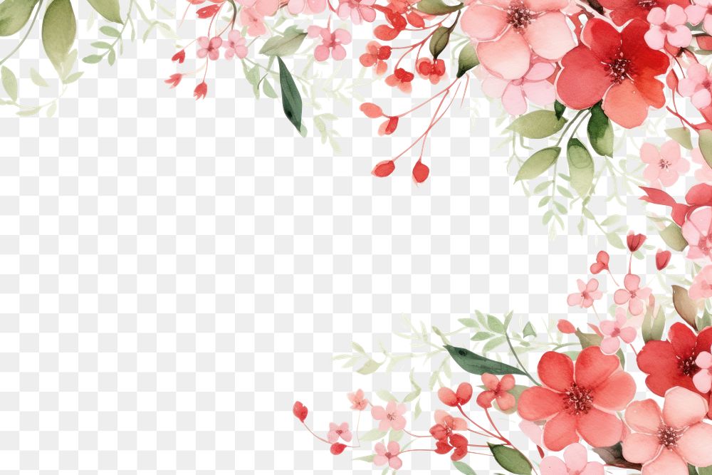PNG Minimal red bouquet pattern flower plant.