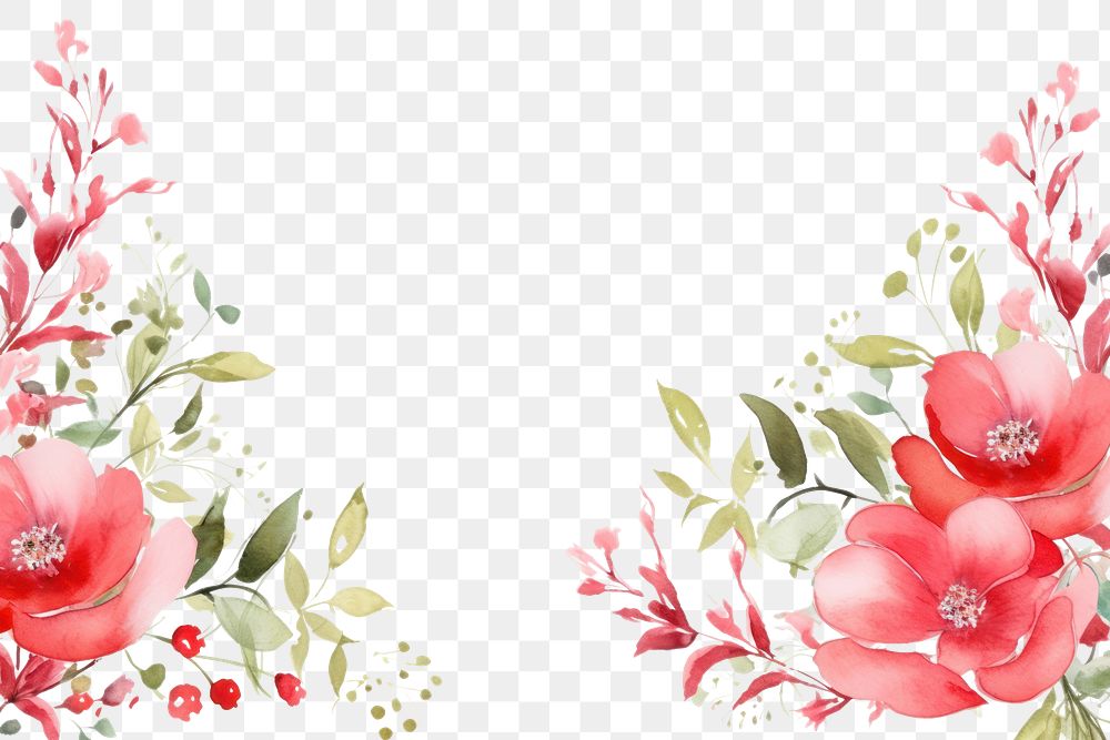 PNG Minimal red bouquet pattern flower plant.