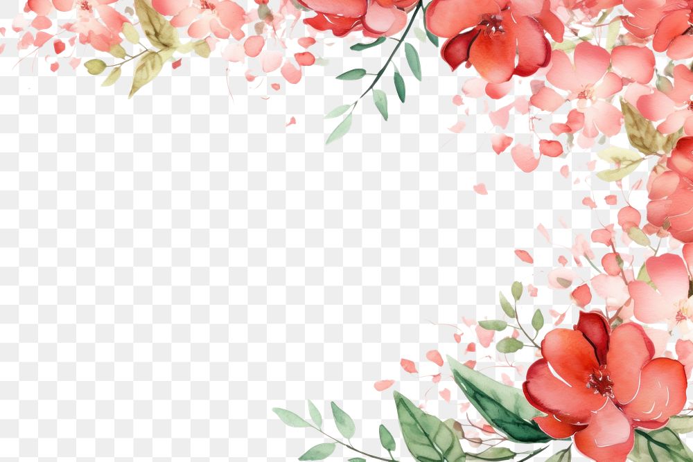PNG Minimal red bouquet painting pattern flower.