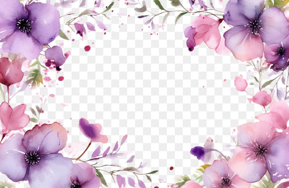 PNG Purple flower blossom pattern plant.