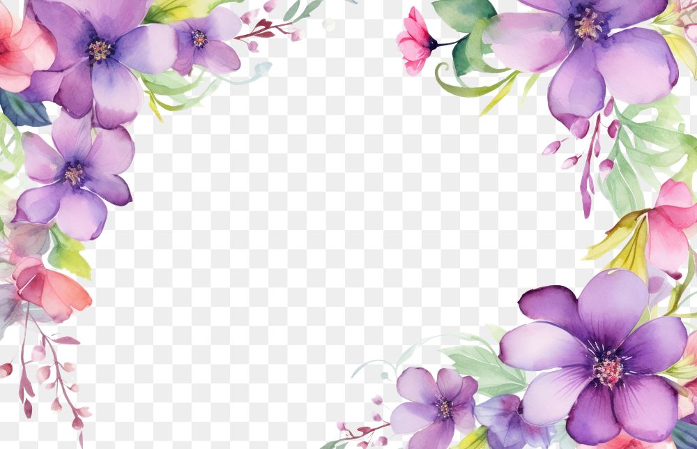 PNG Purple flower painting pattern plant.