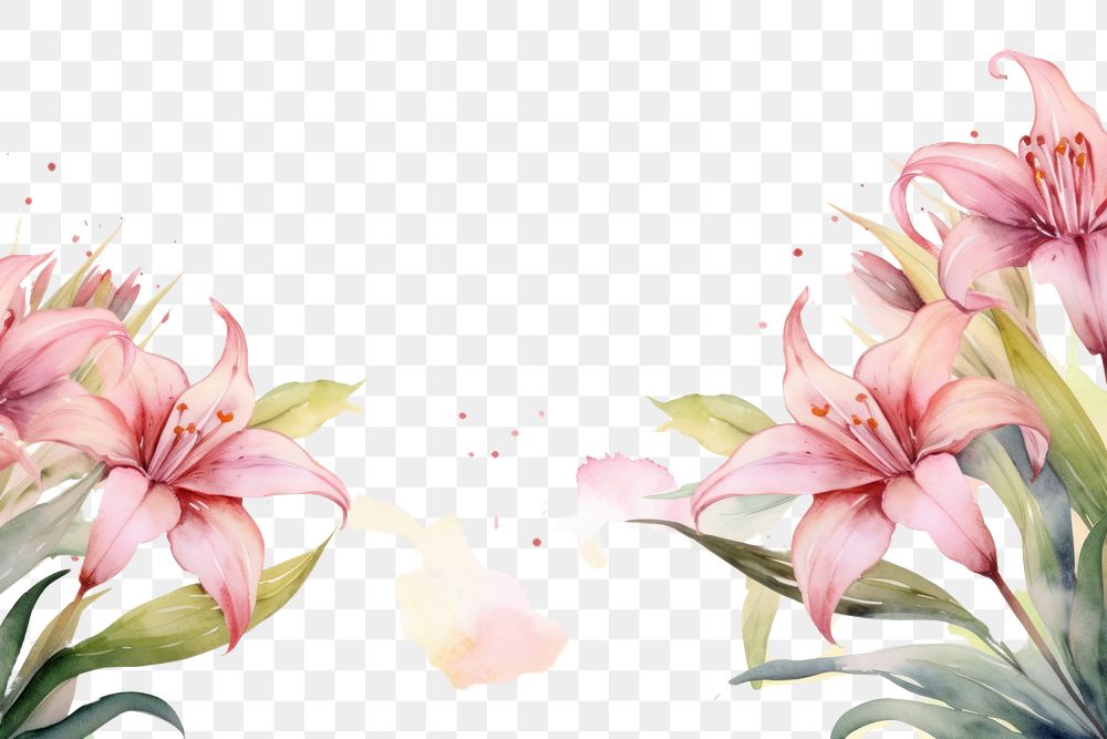PNG Lily flower plant pink.