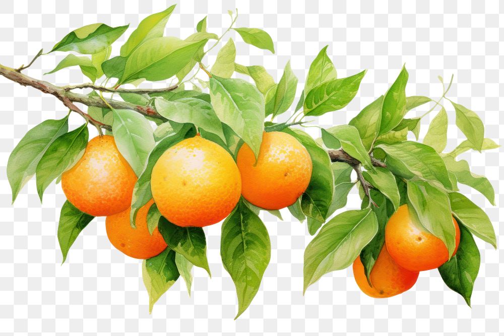 PNG Tangerine grapefruit plant green