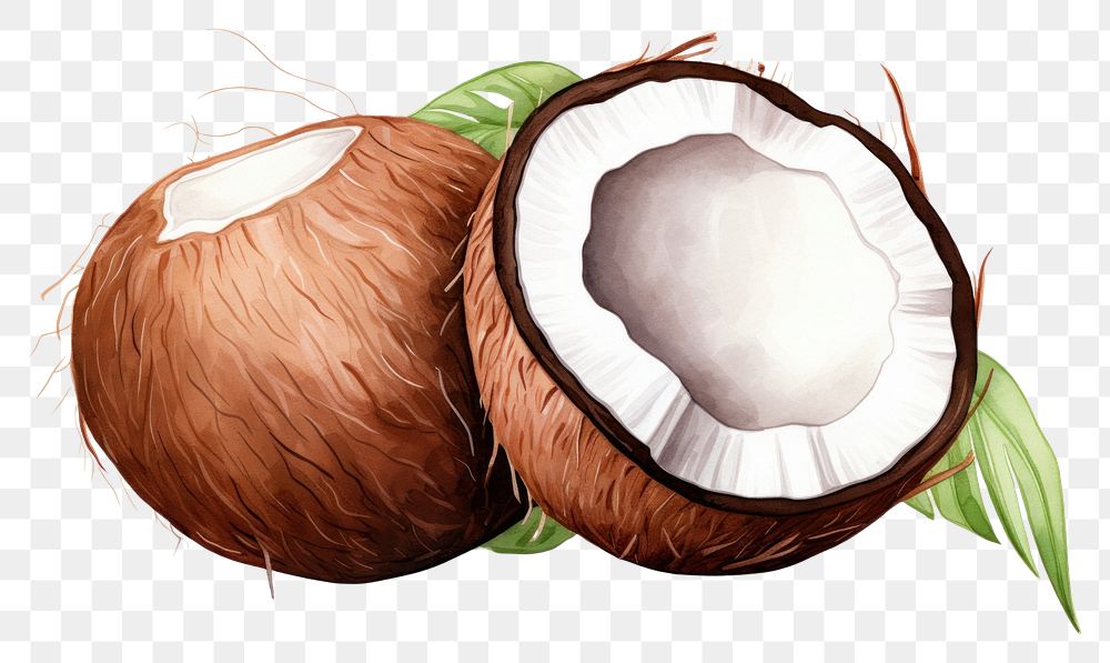PNG  Coconut plant food freshness. AI generated Image by rawpixel.