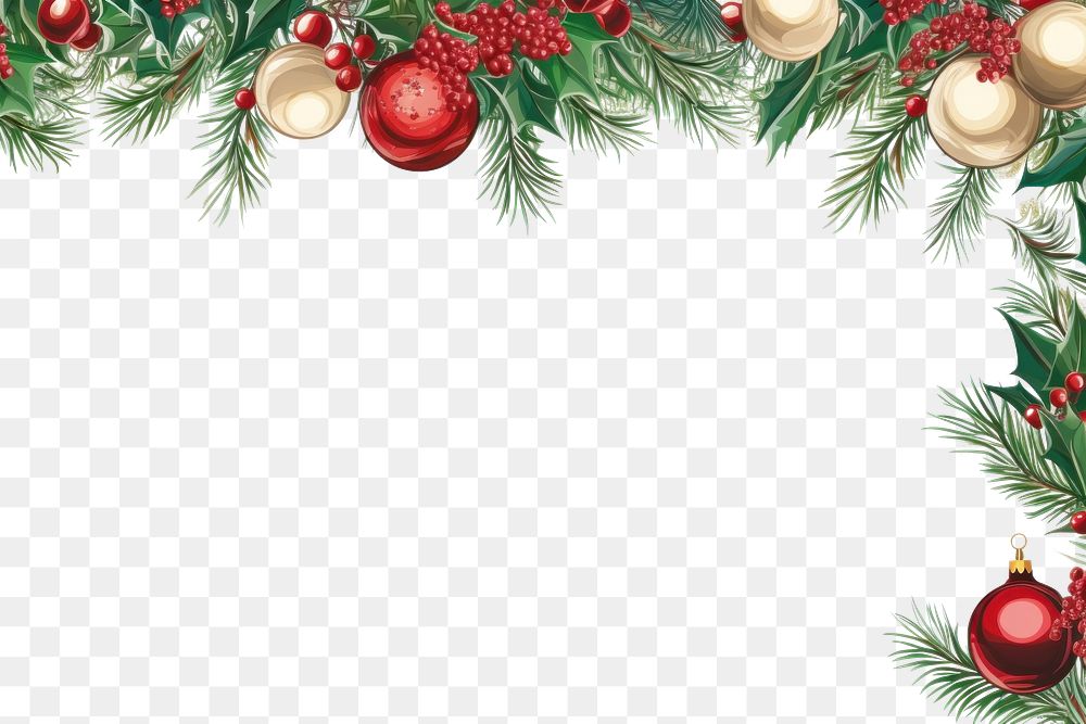 PNG Christmas border backgrounds plant tree. AI generated Image by rawpixel.