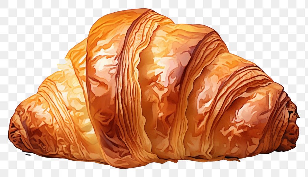 PNG  Croissant food white background viennoiserie. AI generated Image by rawpixel.