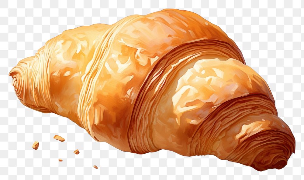 PNG  Croissant dessert food viennoiserie. AI generated Image by rawpixel.
